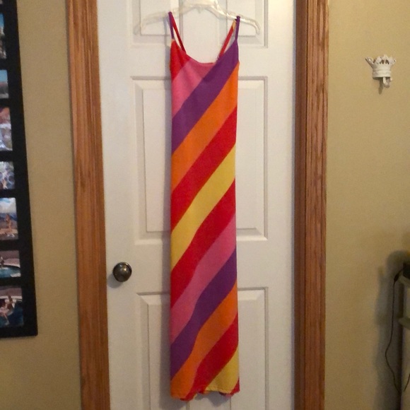 COLORFUL STRIPED MAXI DRESS!! SML - Picture 3 of 6
